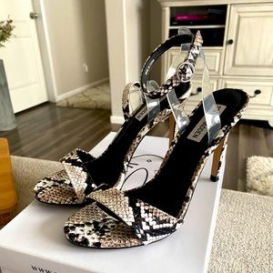 Steve Madden Russia Snakeskin Heels, Size 8.5